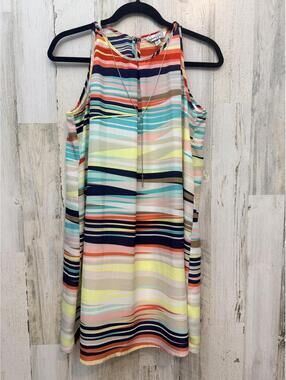 Speechless Women's Medium Multicolor Stripe Sleeveless Dress